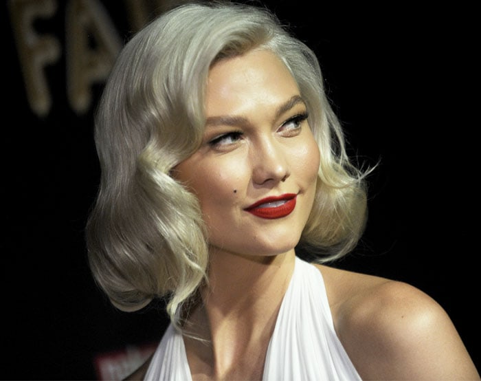 Karlie Kloss at the 2017 amfAR The Naked Heart Foundation's "Fabulous Fund Fair" held at the Skylight Studios in Clarkson Square, New York City on October 28, 2017