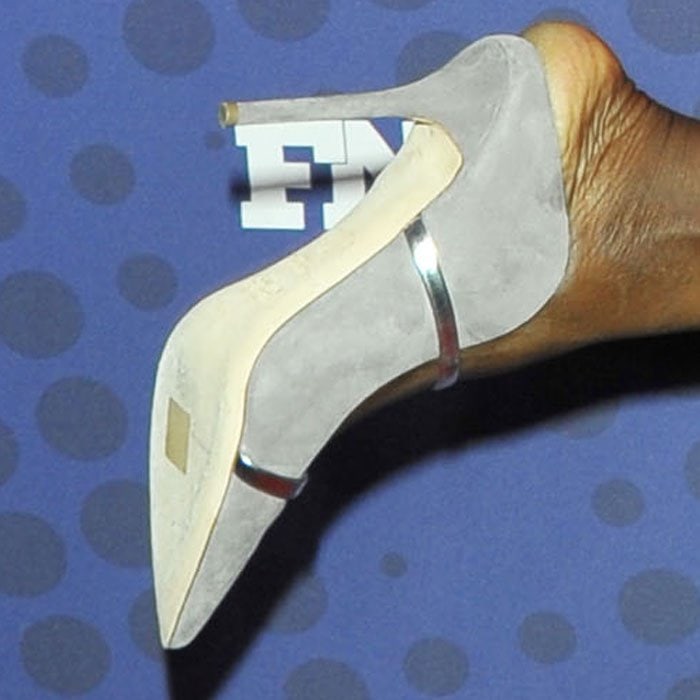 The sculptural stiletto heel of the Malone Souliers “Maureen” pump highlights the label’s craftsmanship and sleek, architectural design