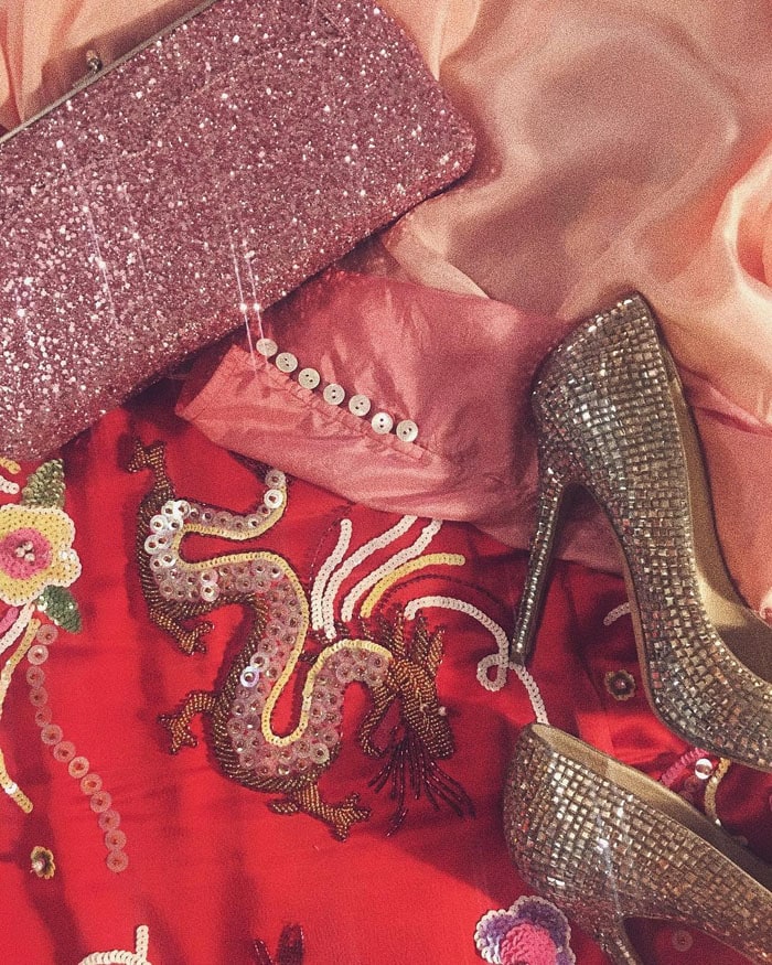 The model-turned-designer uploaded a photo of her outfit details