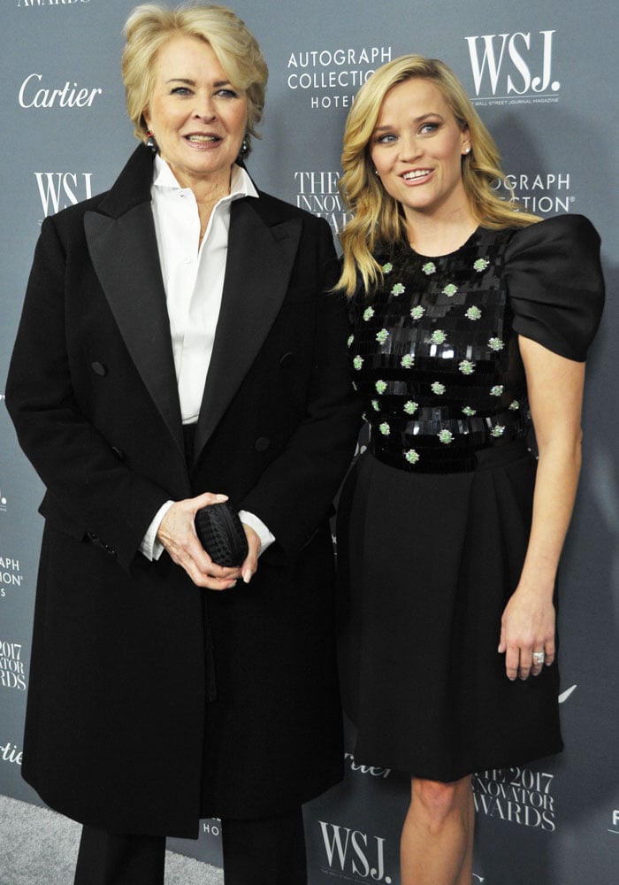 Reese Witherspoon poses alongside Candice Bergen at the WSJ. Magazine Innovator Awards