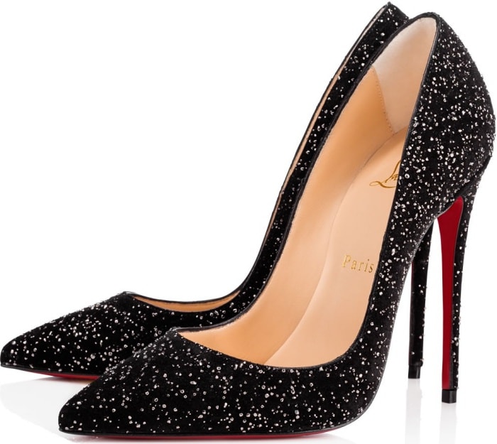 Christian Louboutin "So Kate" Pumps in Black Crosta Meteor