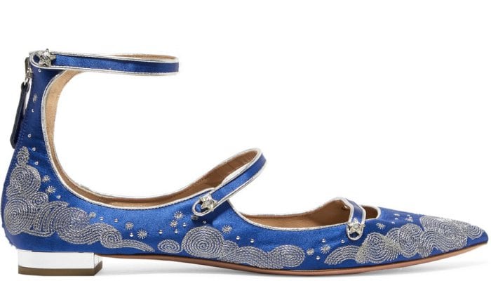 Claudia Schiffer for Aquazzura "Cloudy Star" flats