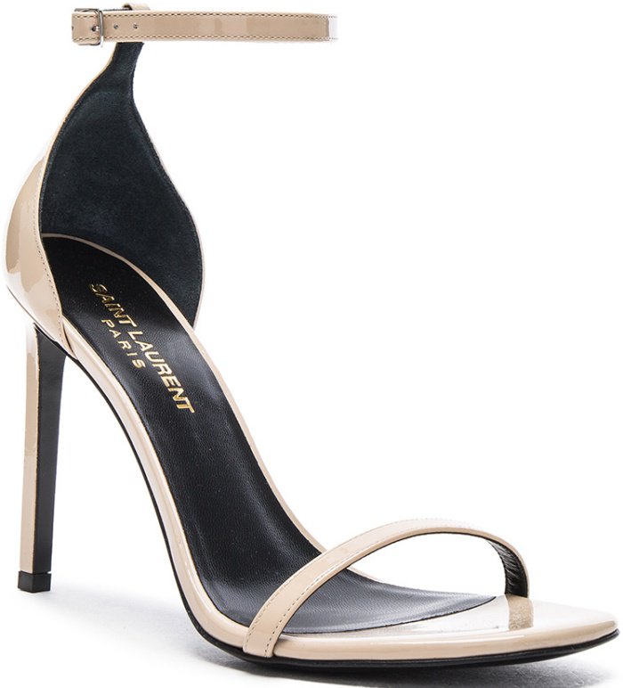 Saint Laurent "Jane" Sandals in Poudre