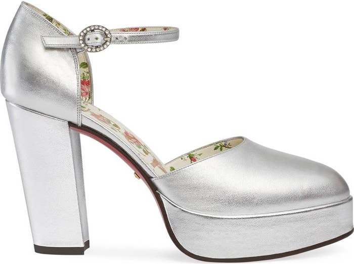 Gucci "Agon" Ankle Strap Platform Pumps