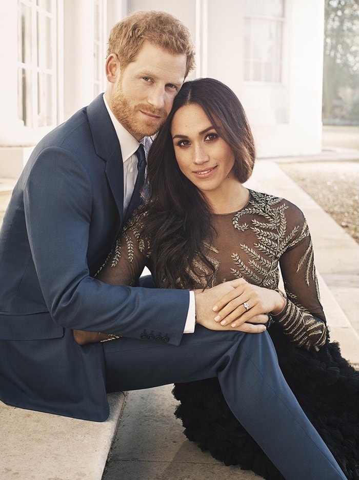 Meghan Markle wears a $75,000 Ralph Russo dress in her engagement photo with Prince Harry