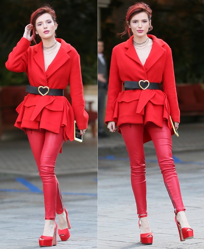 Bella Thorne makes a sensational arrival at the Four Seasons in Beverly Hills