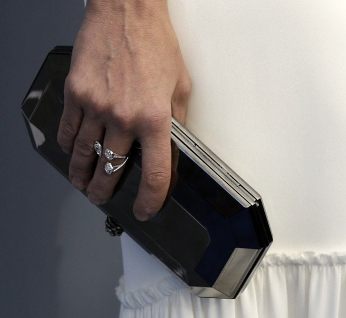 Diane Kruger toting a Tyler Ellis clutch