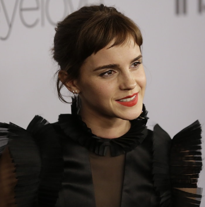 Emma Watson wearing a custom Ronald van der Kemp gown