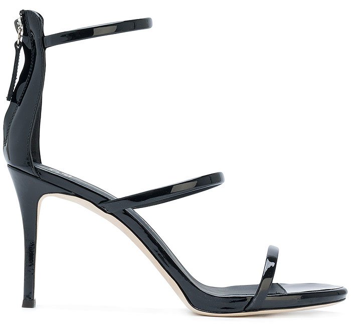 Giuseppe Zanotti Harmony 90 sandals, featuring a lower heel height for added comfort