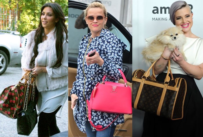 Cherries, pinks, and furry things: Kim Kardashian, Reese Witherspoon and Kelly Osbourne prefer their Louis Vuitton with a dash of cuteness
