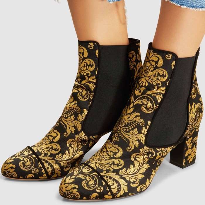 Jacquard and suede Tabitha Simmons 'Kiki' ankle boots