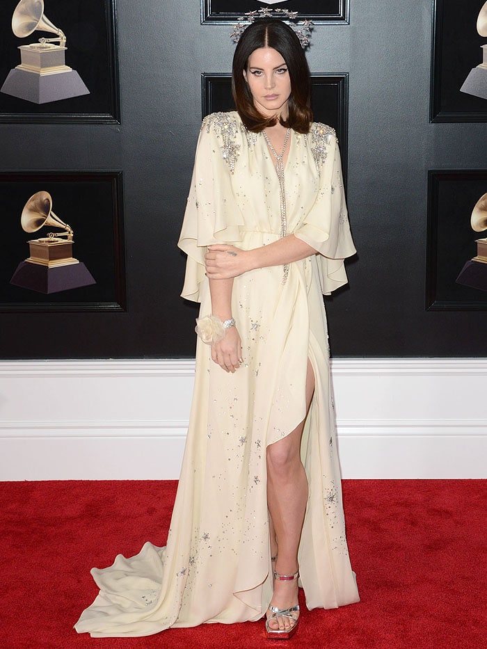 Lana Del Rey at the 2018 Grammy Awards held at Madison Square Garden in New York City on January 28, 2018.