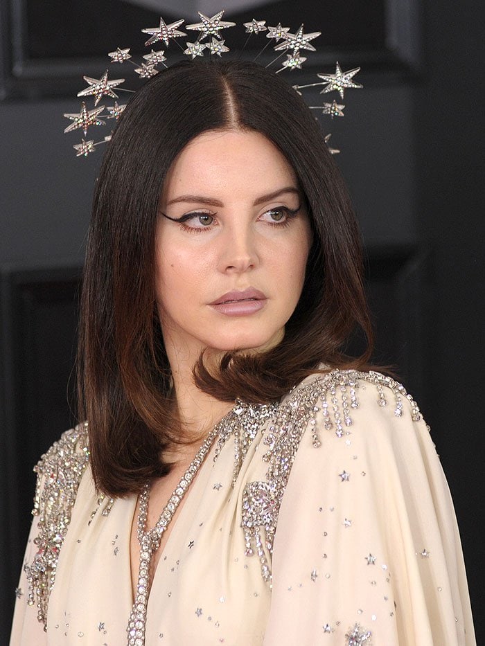 Lana Del Rey at the 2018 Grammy Awards held at Madison Square Garden in New York City on January 28, 2018.