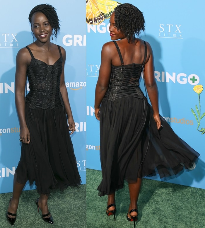Lupita Nyong’o in Dolce Gabbana at the ‘Gringo’ premiere