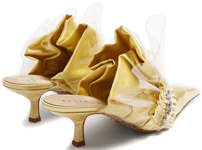 Paciotti By Midnight Crystal embellished kitten-heel mule