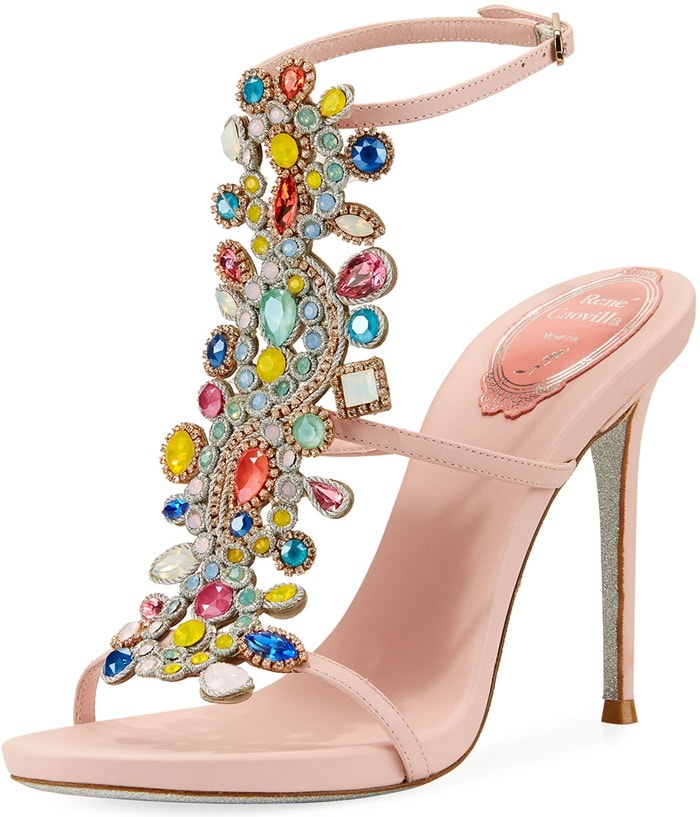 Rene Caovilla Multi-Embellished 105mm Sandal