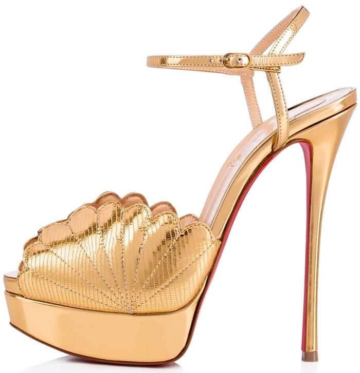 'Botticella Alta' Platform Sandals in Gold