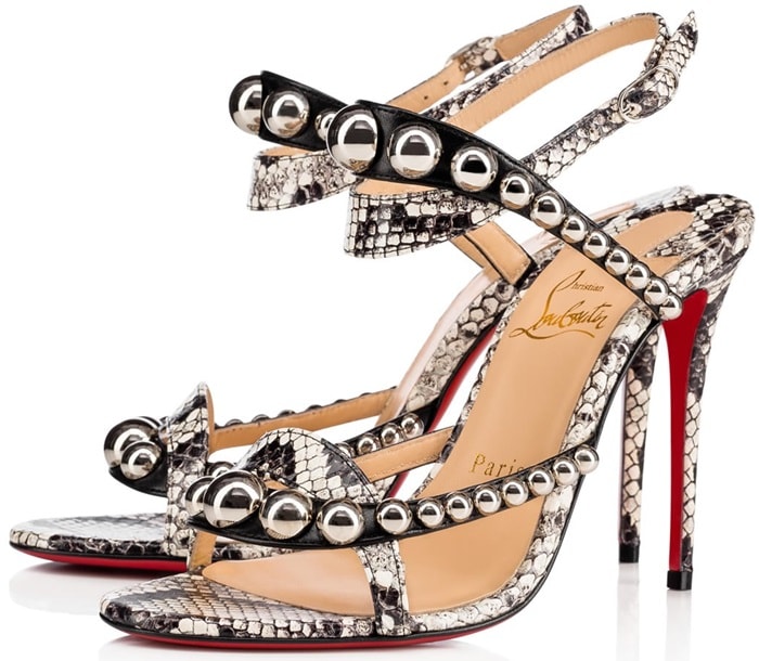 Christian Louboutin Galeria Leather Snakeskin Sandals