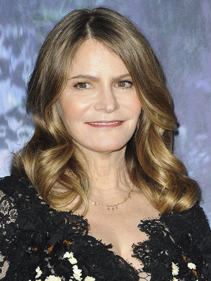 Jennifer Jason Leigh's a Rodarte Spring 2017 lace dress