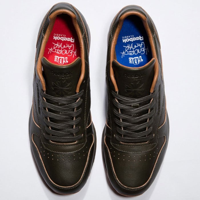 Top view of the Kendrick Lamar x Reebok Classic Leather 'Lux' sneakers.