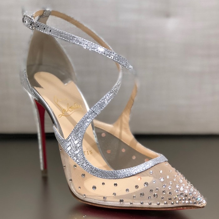 Twistissima Strass Silver Heels