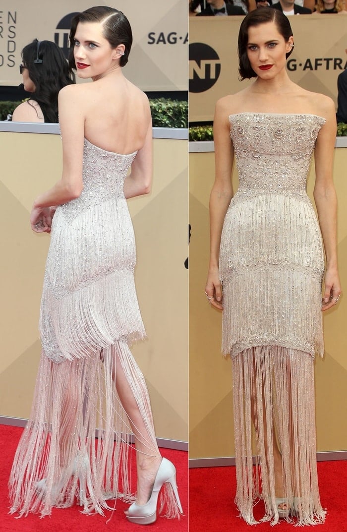 Allison Williams at the 2018 SAG Awards at the Shrine Auditorium in Los Angeles on January 21, 2018