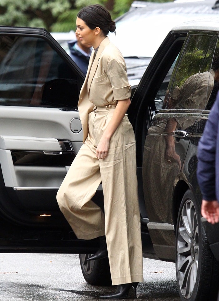 Kendall Jenner arrives at Khole Kardashian's baby shower