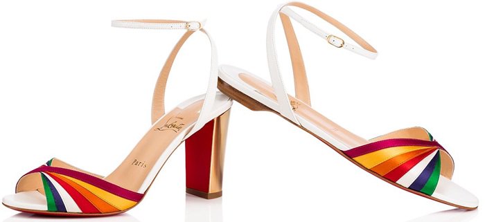 'Naseeba' Flat Satin Leather Sandals