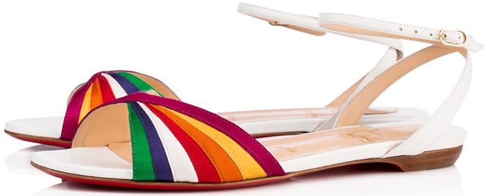 Showcasing vintage styling, this Italian-crafted pair features the label's signature red leather sole