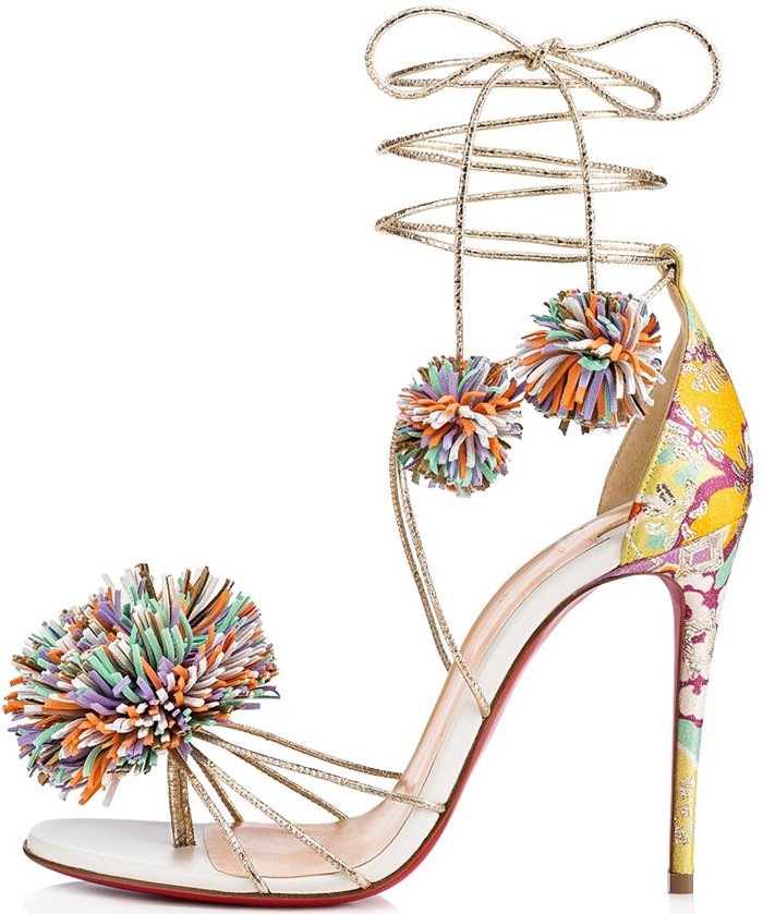 Featuring a barely-there construction of slender leather straps, "Starouchi" is a truly seductive silhouette