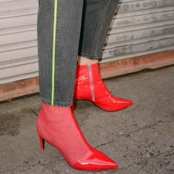 Make a statement in these bold red Rag Bone booties