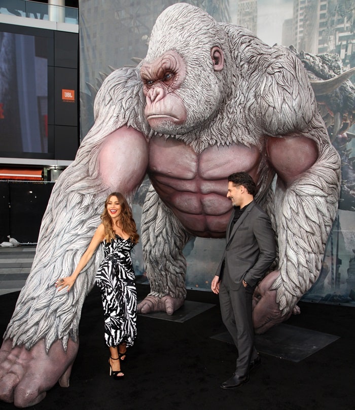'Rampage' star Joe Manganiello and wife Sofia Vergara at the premiere of 'Rampage'