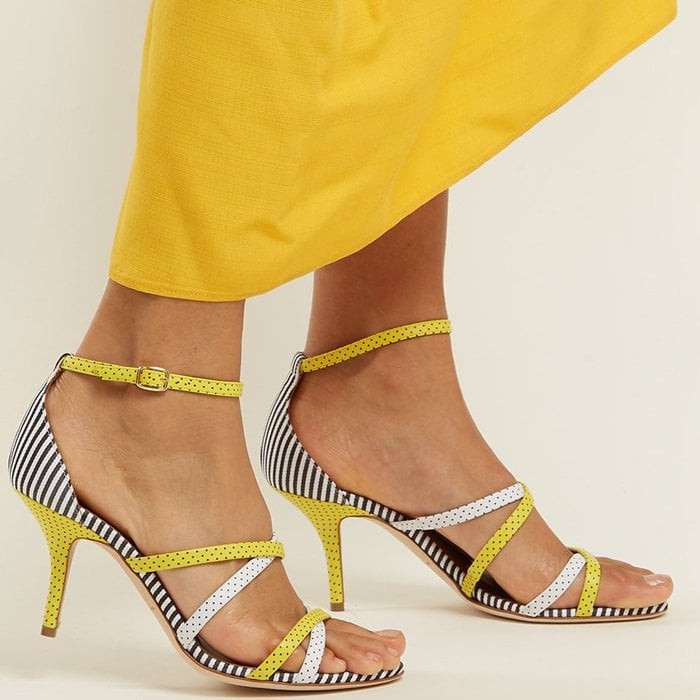 Yellow Polka-Dot 'Cindy' Sandals