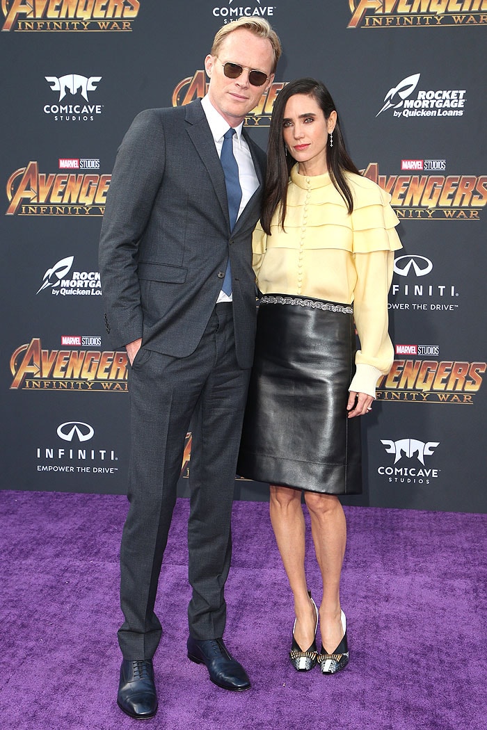 Paul Bettany and Jennifer Connelly at the “Avengers: Infinity War” premiere.