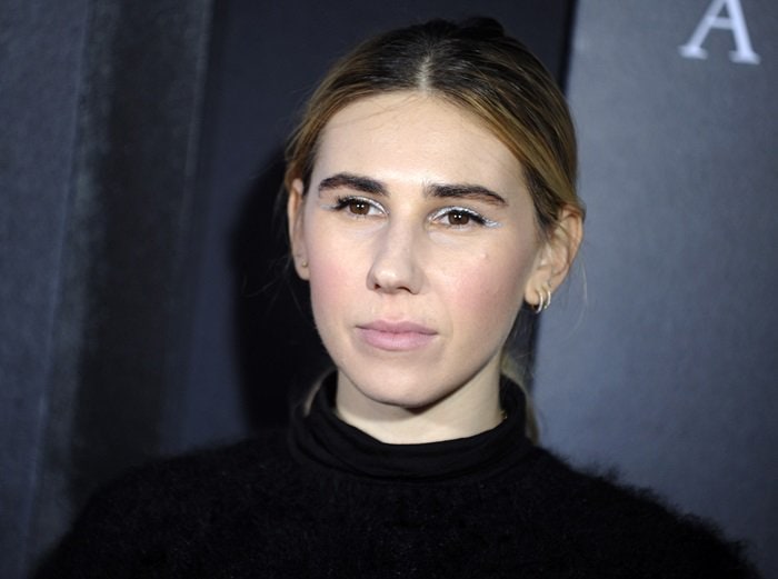 Zosia Mamet in a black sweater at the premiere of ‘A Quiet Place’