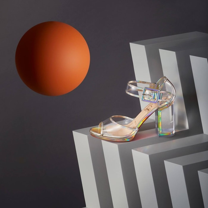 Platine 'Barbaclara' Specchio Leather PVC Platform Sandals