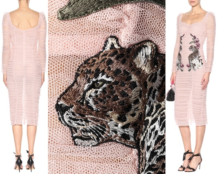Dolce Gabbana Embroidered Tulle Dress