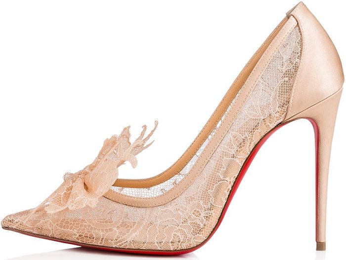 This gorgeous new style takes you behind the scenes at Christian Louboutin's couture atelier with the most delicate floral lace redolent of lingerie