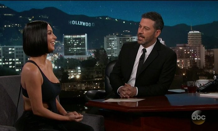 Kim Kardashian stepped out for the taping of Jimmy Kimmel Live in Los Angeles on July 30, 2018