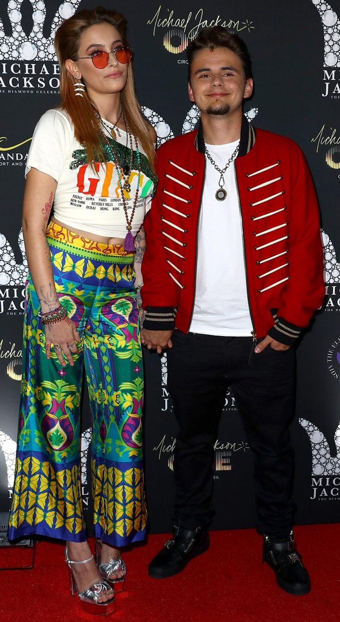Paris Jackson and Prince Jackson at the Michael Jackson Diamond Birthday Celebration at the Mandalay Bay Resort Casino in Las Vegas on August 29, 2018