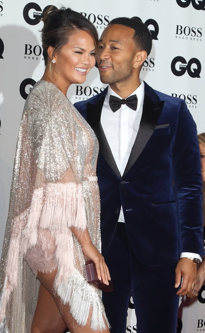 Chrissy Teigen and John Legend at the 2018 GQ Men of the Year Awards held at the Tate Modern in London, England, on September 5, 2018