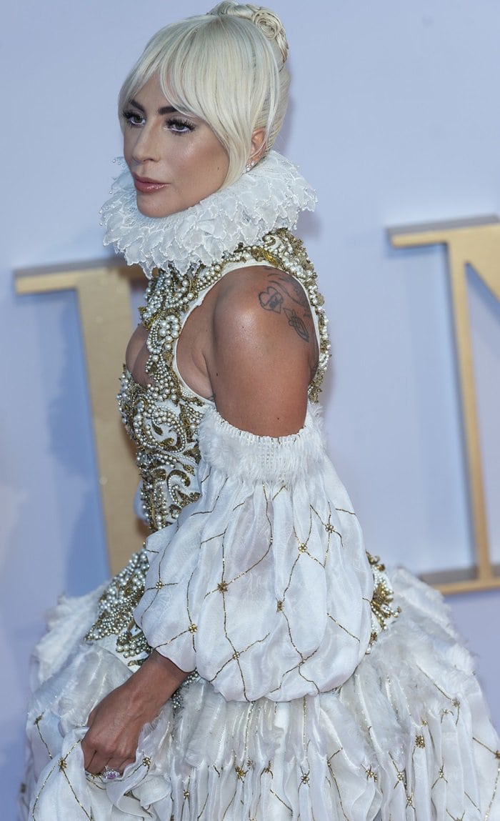 Lady Gaga's dramatic Sarah Burton-designed Alexander McQueen gown