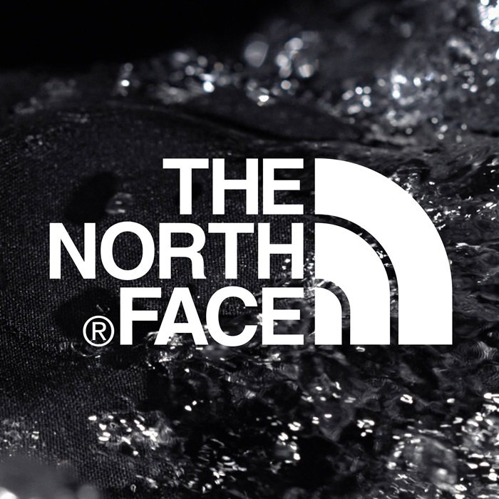 The North Face logo evokes Half Dome, a massive granitic monolith in Yosemite National Park