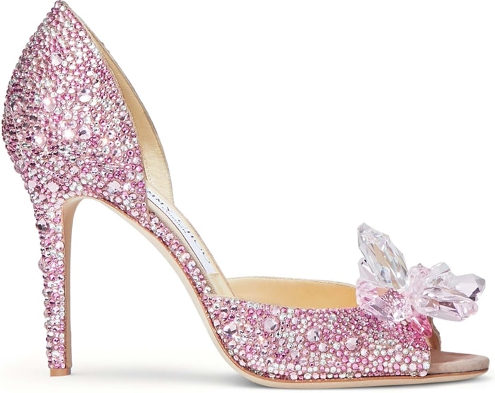 Layered from toe to heel in luxurious Swarovski crystals, the Anilla 100 is a shoe of fairy tales