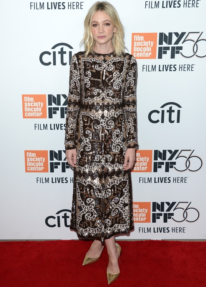 Carey Mulligan in attendance at the Wildlife premiere during the 2018 New York Film Festival at Alice Tully Hall at Lincoln Center in New York City on September 30, 2018