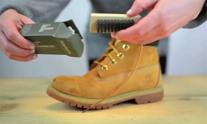 A quality cleaning kit with the right brush ensures your Timberlands stay clean and well-maintained for longer