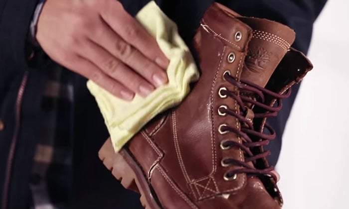Buffing the leather with a soft cloth after conditioning brings out a clean, polished shine and helps seal in moisture for long-lasting protection