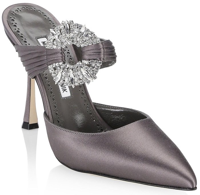 Manolo Blahnik Maidugur 105 Satin Mules