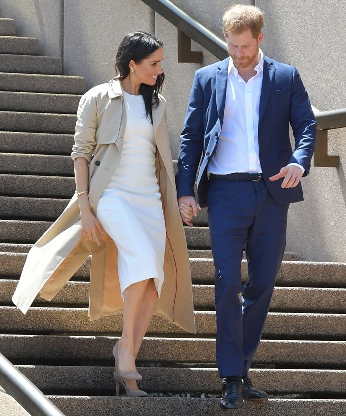 Meghan Markle announced her pregnancy in a white 'Blessed' dress from Australian designer Karen Gee