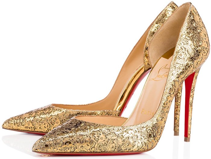 Lying somewhere between baroque extravagance and 1970s disco, the Rococo-inspired gold laser cut pattern pays tribute to the opulence of Italian regalia for a refined look
